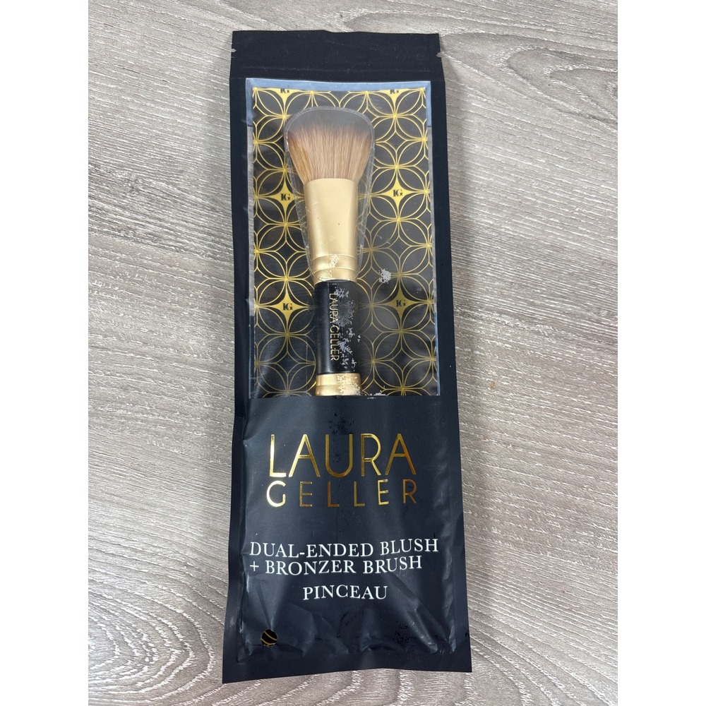 Laura Geller Dual-Ended Blush and Bronzer Brush Synthetic Two-in-One Face Tool